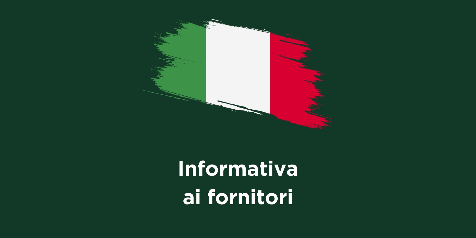 Informativa Ai Fornitori